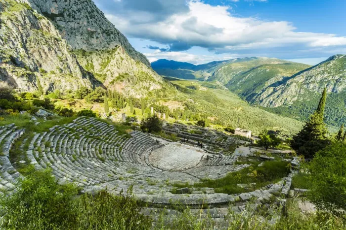 Framed Print : Archeological site of Delphi, Phocis, Greece Framed Print : Archeological site of Delphi, Phocis, Greece