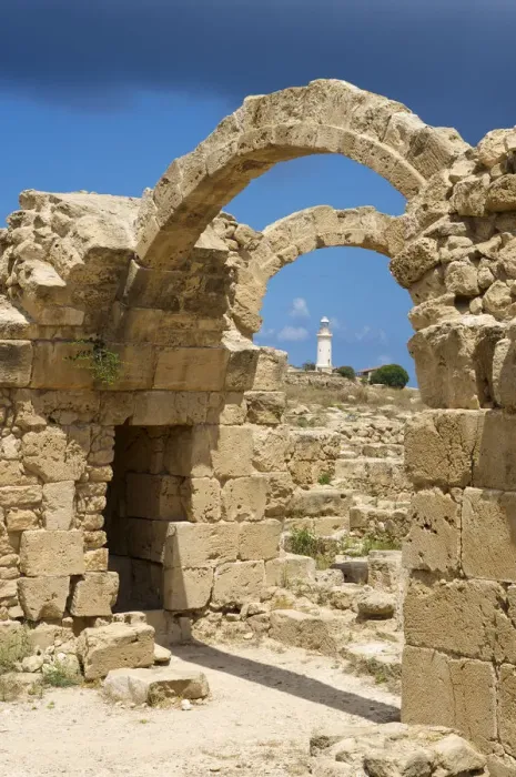 Framed Print : Archeological Site, Saranda Kolones, Paphos, Cyprus