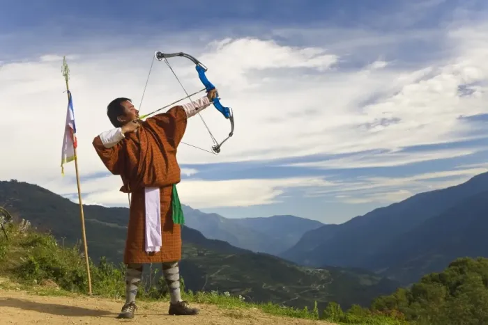 Framed Print : Archery competition, Bumthang, Bhutan