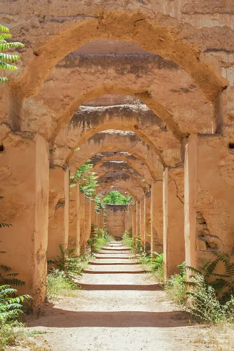 Framed Print : Arches inside the Meknes Royal Stables, Morocco Framed Print : Arches inside the Meknes Royal Stables, Morocco