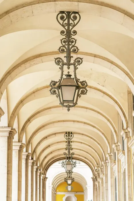 Framed Print : Arches of the Ministry of Justice, Lisbon, Portugal, Europe