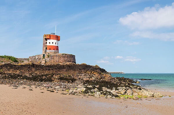 Archirondel Tower, a coastal tower built in 1792, Jersey, Channel Islands