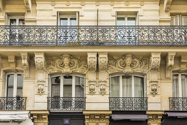 Architectural detail, Marais district, Paris, France