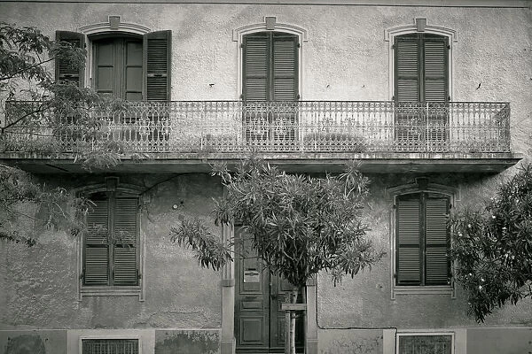Architectural details in Calvi on the island of Corsica in France