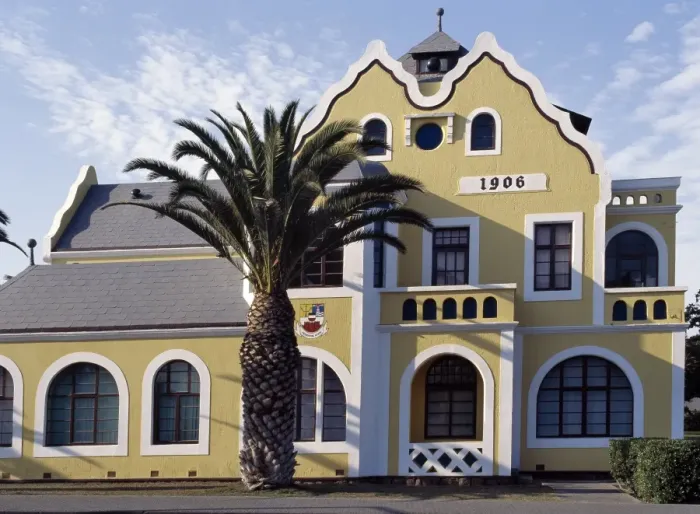 Framed Print : The architecture of the seaside town of Swakopmund Framed Print : The architecture of the seaside town of Swakopmund