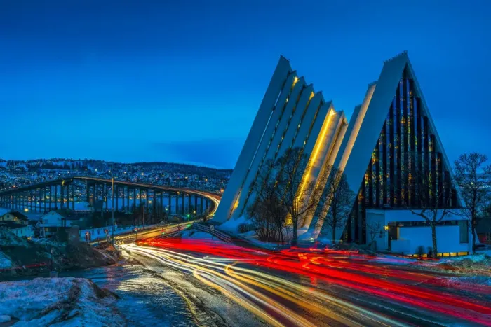 Framed Print : Arctic Cathedral at Twilight, Tromso, Norway Framed Print : Arctic Cathedral at Twilight, Tromso, Norway