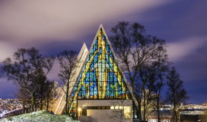 Framed Print : Arctic Cathedral at Twilight, Tromso, Norway Framed Print : Arctic Cathedral at Twilight, Tromso, Norway