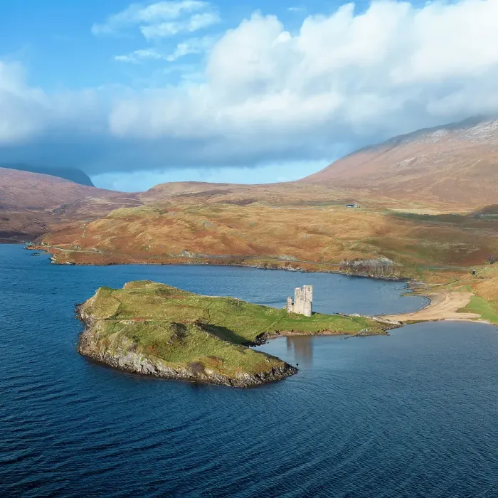 Framed Print : Ardvreck Castle, a ruined 16th Century castle on the shores of Loch Assynt, Sutherland, Highlands, Scotland, UK Framed Print : Ardvreck Castle, a ruined 16th Century castle on the shores of Loch Assynt, Sutherland, Highlands, Scotland, UK