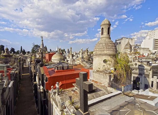 Argentina, Buenos Aires Province, City of Buenos Aires, Elevated view of La Recoleta