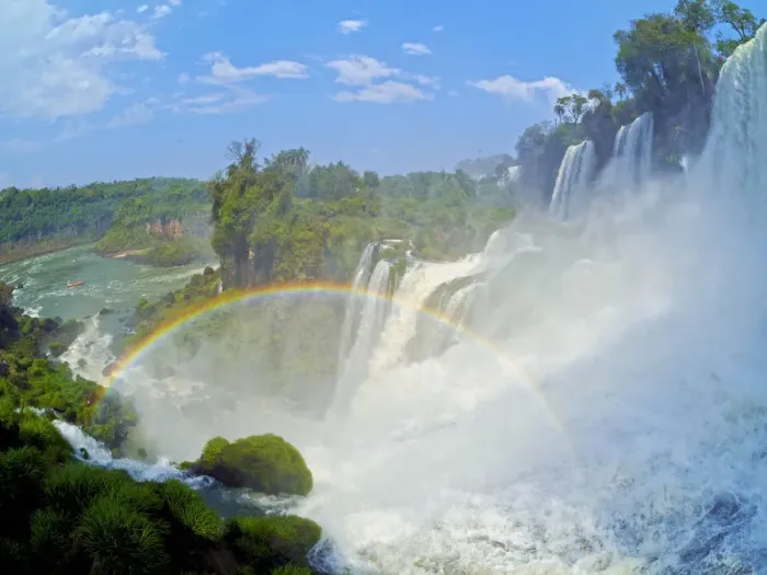 Framed Print : Argentina, Misiones, Puerto Iguazu, View of the Iguazu Falls with the rainbow Framed Print : Argentina, Misiones, Puerto Iguazu, View of the Iguazu Falls with the rainbow