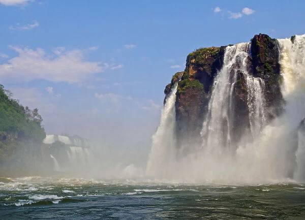 Argentina, Misiones, Puerto Iguazu, View of the Iguazu Falls