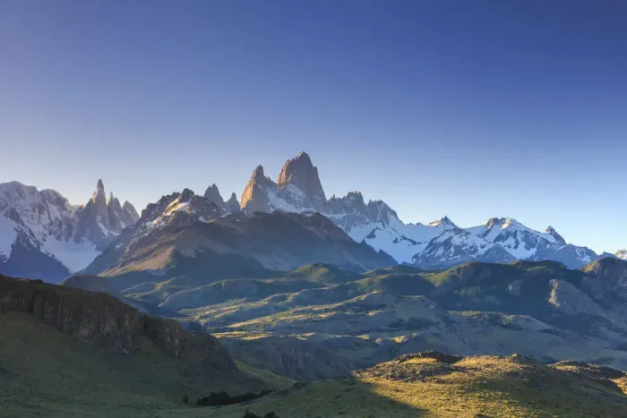 Framed Print : Argentina, Patagonia, El Chalten, Los Glaciares National Park, Cerro Torre and Cerro Framed Print : Argentina, Patagonia, El Chalten, Los Glaciares National Park, Cerro Torre and Cerro