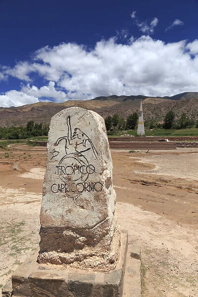 Argentina, Salta, Quebrada de Humahuaca (UNESCO Site), Huacalera, Tropic of the Capricorn