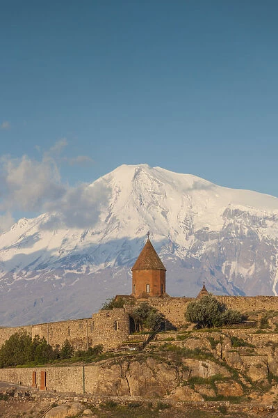 Armenia, Khor Virap, Khor Virap Monastery, 6th century, with Mt. Ararat