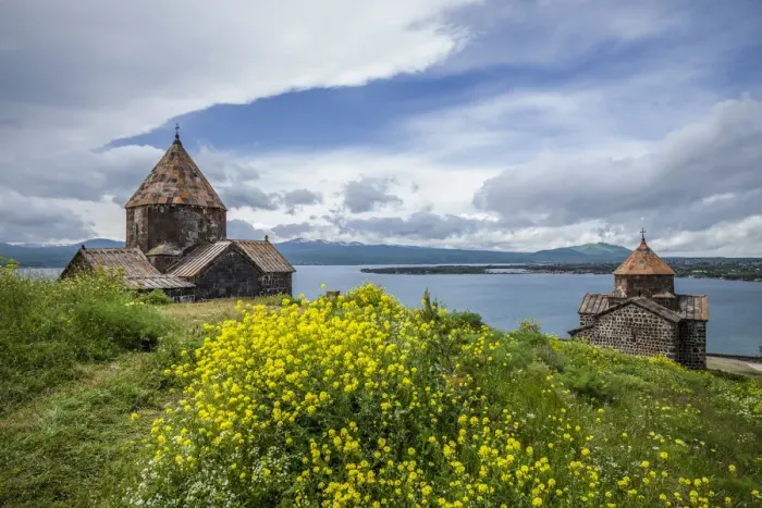 Framed Print : Armenia, Lake Sevan, Sevan, Sevanavank Monastery, church exterior
