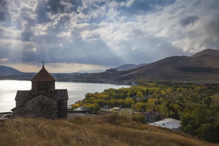 Framed Print : Armenia, Lake Seven, Sevanavank monastery Framed Print : Armenia, Lake Seven, Sevanavank monastery