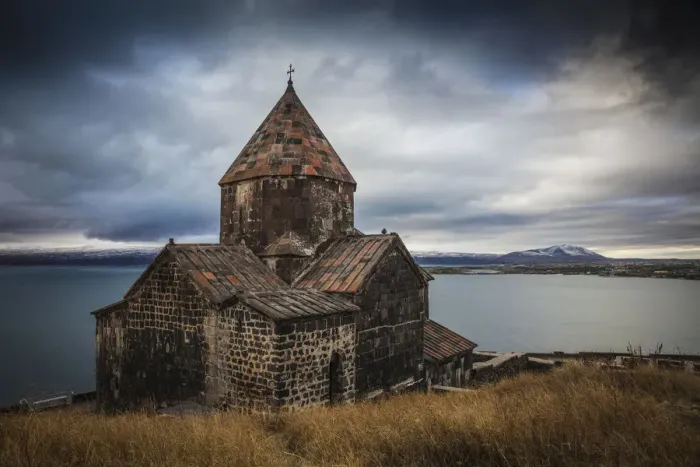 Framed Print : Armenia, Lake Seven, Sevanavank monastery Framed Print : Armenia, Lake Seven, Sevanavank monastery