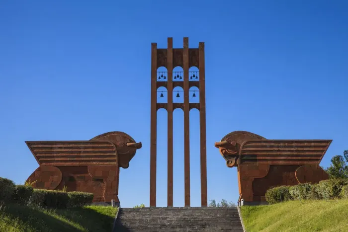 Framed Print : Armenia, near Armavir, Sardarapat War memorial Framed Print : Armenia, near Armavir, Sardarapat War memorial