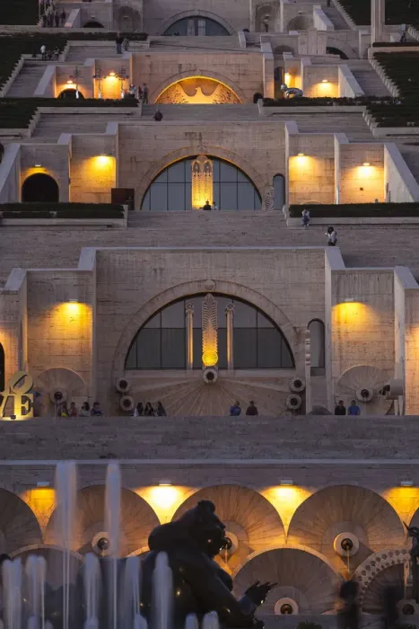 Framed Print : Armenia, Yerevan, Cascade, A huge white stairwell built into the Yerevan hillside Framed Print : Armenia, Yerevan, Cascade, A huge white stairwell built into the Yerevan hillside