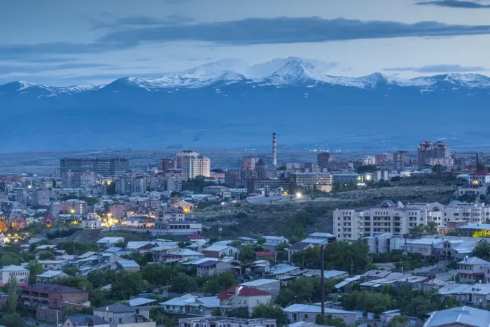 Framed Print : Armenia, Yerevan, high angle city skkyline from the east Framed Print : Armenia, Yerevan, high angle city skkyline from the east