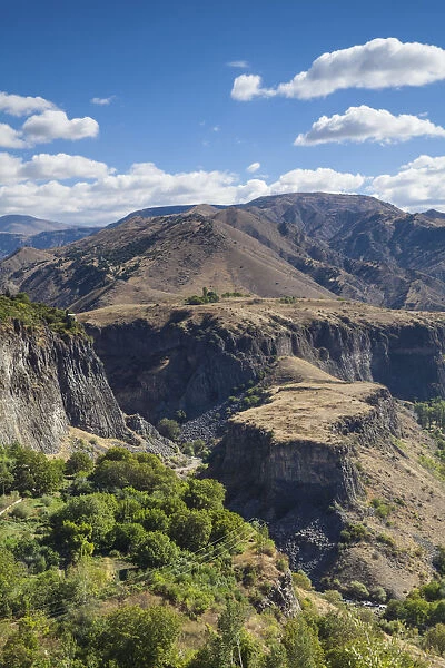 Armenia, Yerevan, Mountainous scenery viewed from Garni temple