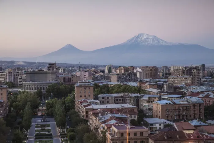 Framed Print : Armenia, Yerevan, View of Yerevan and Mount Ararat from Cascade Framed Print : Armenia, Yerevan, View of Yerevan and Mount Ararat from Cascade