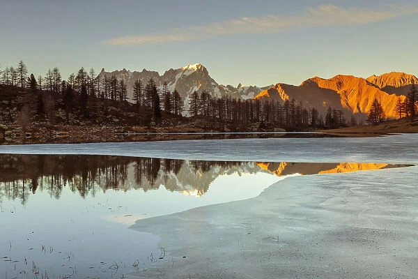Arpy lake, Aosta Valley, Italy, Europe