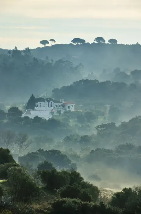 Framed Print : Arrabida Natural Park in the mist. Palmela, Portugal Framed Print : Arrabida Natural Park in the mist. Palmela, Portugal