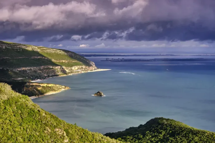 Framed Print : Arrabida Nature Park and the Atlantic Ocean. Setubal, Portugal Framed Print : Arrabida Nature Park and the Atlantic Ocean. Setubal, Portugal