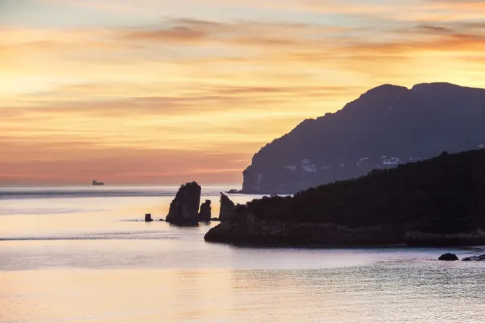 Framed Print : Arrabida Nature Park and the Atlantic Ocean at sunset. Setubal, Portugal Framed Print : Arrabida Nature Park and the Atlantic Ocean at sunset. Setubal, Portugal