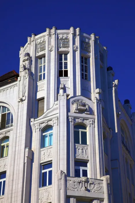 Framed Print : Art Deco Building on Vaci Utca, Budapest, Hungary Framed Print : Art Deco Building on Vaci Utca, Budapest, Hungary