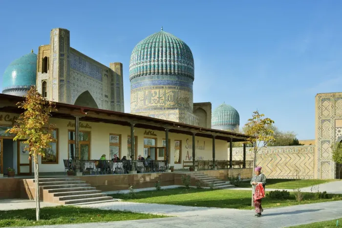 Framed Print : The Art House restaurant near Bibi Khanum mosque Framed Print : The Art House restaurant near Bibi Khanum mosque