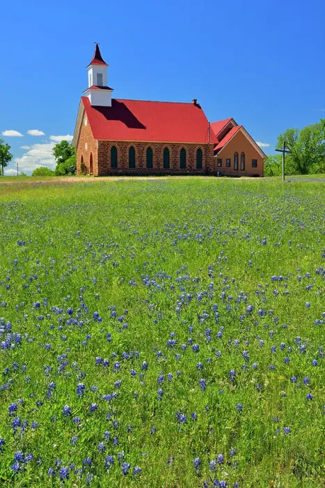 Framed Print : Art Methodist Church (Established 1856), Art, Texas, USA