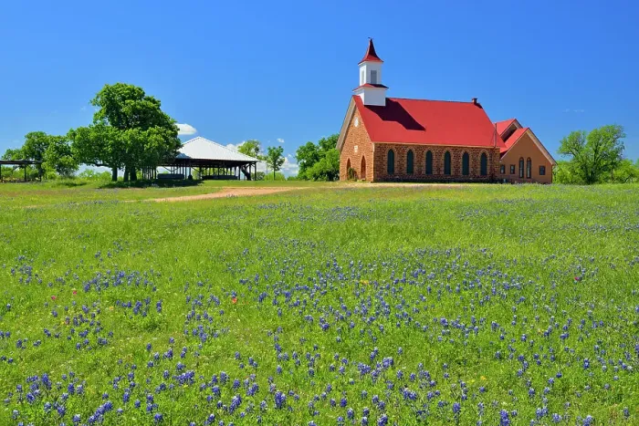 Framed Print : Art Methodist Church (Established 1856), Art, Texas, USA