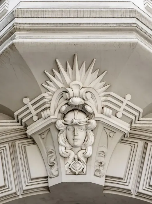 Framed Print : Art Nouveau Architecture, 10 Elizabetes Street, Riga, Latvia