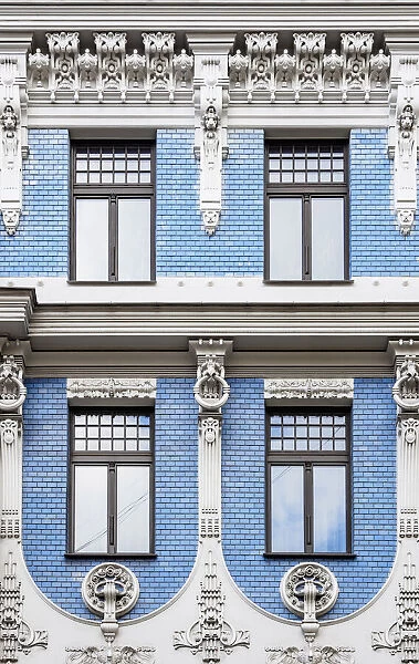 Art Nouveau Architecture, 10 Elizabetes Street, Riga, Latvia