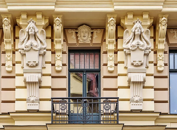 Art Nouveau Architecture, 13 Albert Street, Riga, Latvia