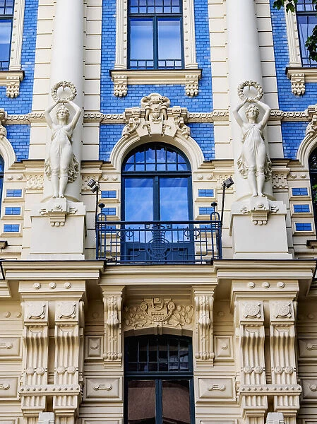 Art Nouveau Architecture, 4 Strelnieku Street, Riga, Latvia