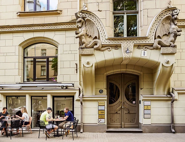 Art Nouveau Architecture, 8 Antonijas Street, Riga, Latvia