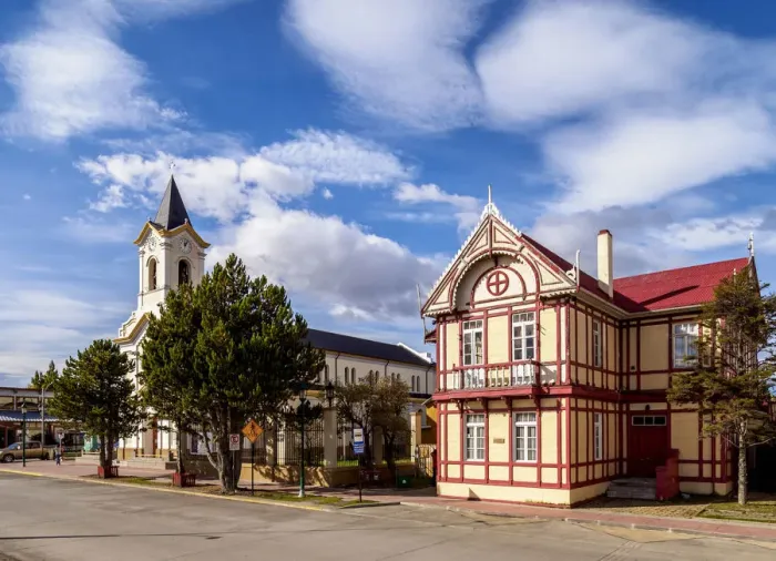 Framed Print : Arturo Prat Main Square, Puerto Natales, Ultima Esperanza Province, Patagonia, Chile Framed Print : Arturo Prat Main Square, Puerto Natales, Ultima Esperanza Province, Patagonia, Chile