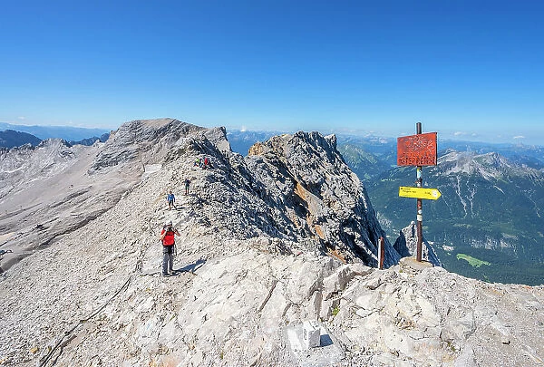 Ascent to Zugspitze, Tyrol, Austria / Germany border