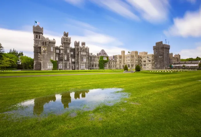 Framed Print : Ashford Castle and its gardens, Leaf Island, Cong, Galway, Ireland, Northern Europe Framed Print : Ashford Castle and its gardens, Leaf Island, Cong, Galway, Ireland, Northern Europe
