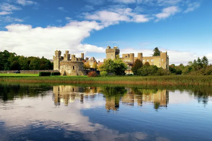 Framed Print : Ashford Castle Reflecting in Lough Corrib, Cong, County Galway, Ireland