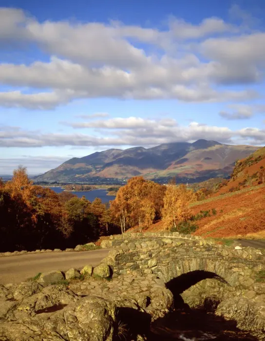 Framed Print : Ashness Bridge in Autumn, Lake District, Cumbria, England Framed Print : Ashness Bridge in Autumn, Lake District, Cumbria, England