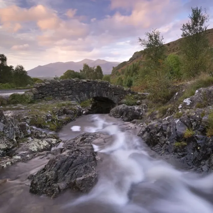 Framed Print : Ashness Bridge in the Lake District National Park, Cumbria, England. Autumn (September)