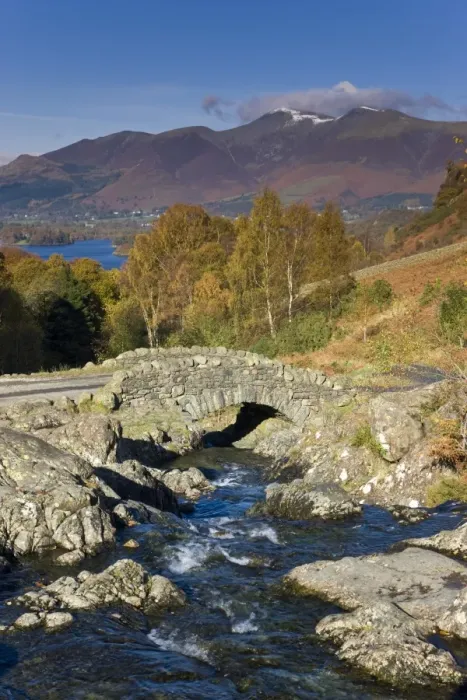 Framed Print : Ashness Bridge & Skiddaw mountain range, Lake District, Cumbria, England Framed Print : Ashness Bridge & Skiddaw mountain range, Lake District, Cumbria, England