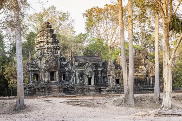 Framed Print : Asia, Cambodia, Siem Reap, Angkor, Thommanon hindu temple