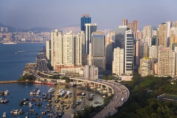 Asia, Hong Kong, Causeway Bay, High rise apartment buildings
