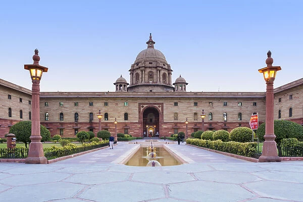 Asia, India, Delhi; the Secretariat - parliament buildings by Herbert Baker on Raisina