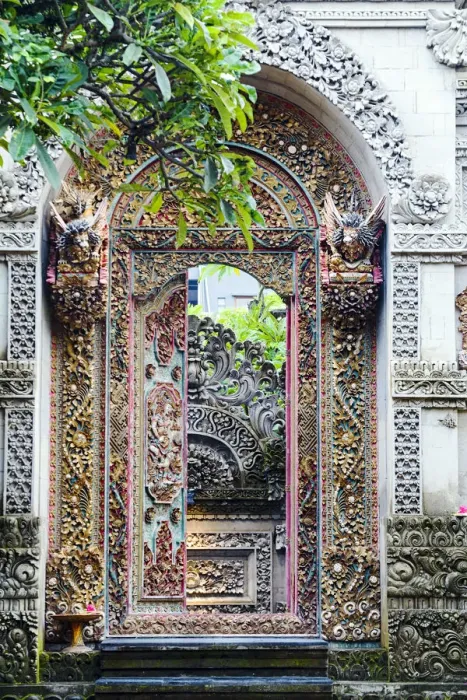 Framed Print : Asia, Indonesia, Bali, Ubud, traditional Balinese Hindu temple door Framed Print : Asia, Indonesia, Bali, Ubud, traditional Balinese Hindu temple door